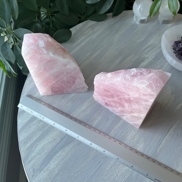 Rose Quartz Book Ends - Picture 3 of 5